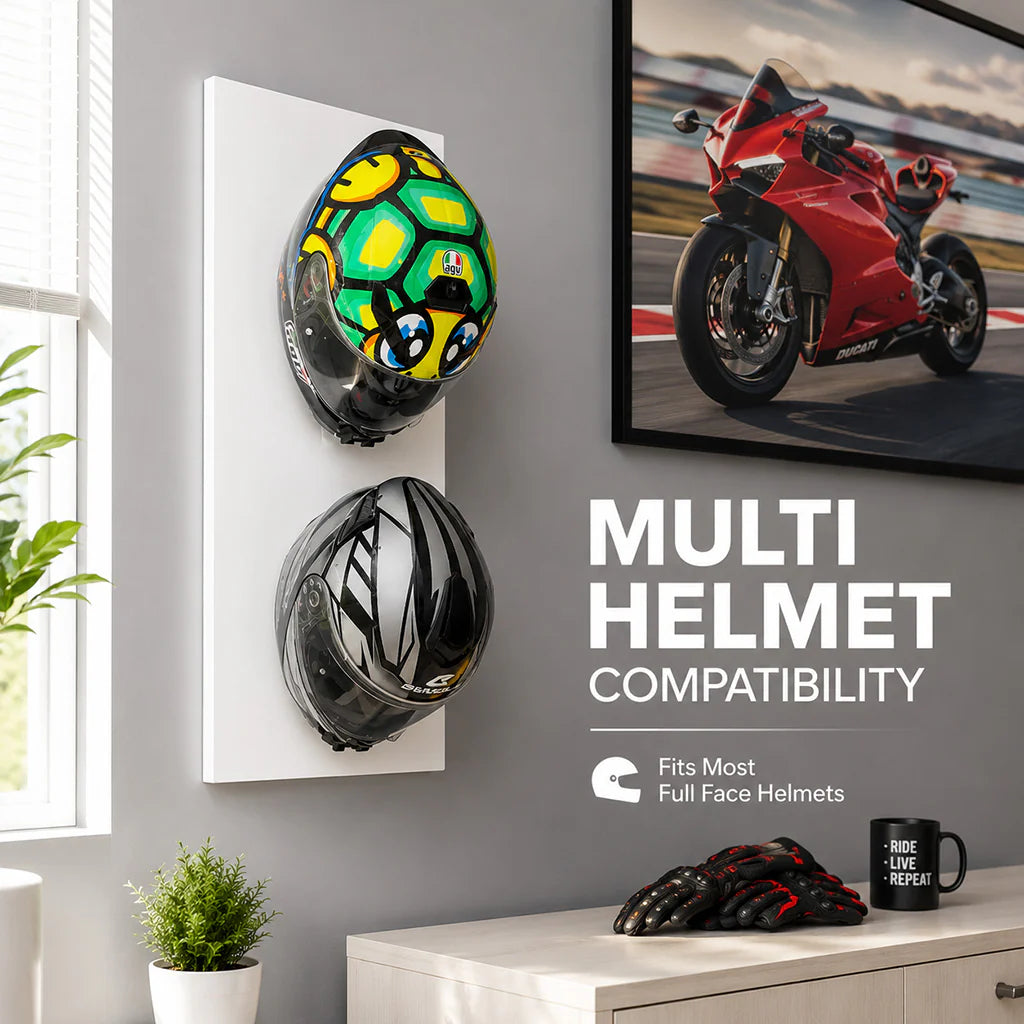 Universal Motorcycle Helmet Hanger for Wall
